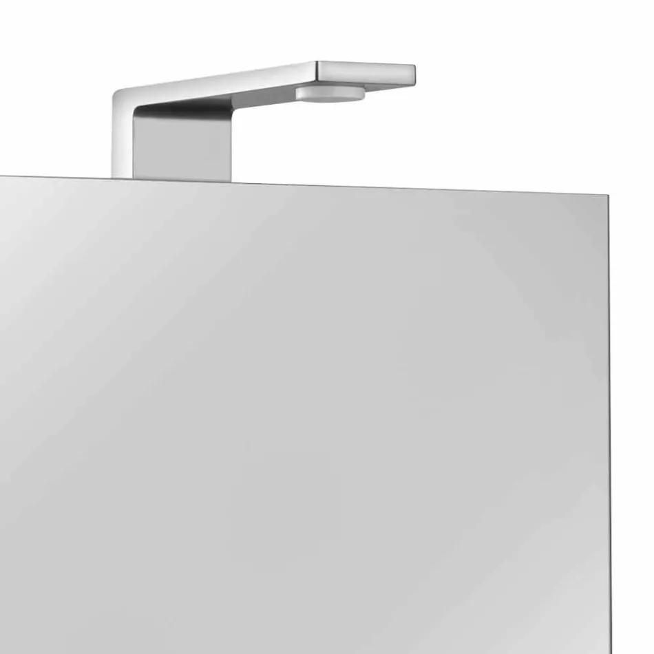 Miroir de conteneur moderne avec 3 portes en cristal et 3 lumières LED - Maxi Viadurini