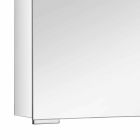 Miroir de rangement moderne avec porte en cristal et détails chromés - Maxi Viadurini