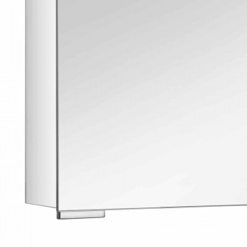 Miroir de rangement moderne avec porte en cristal et détails chromés - Maxi