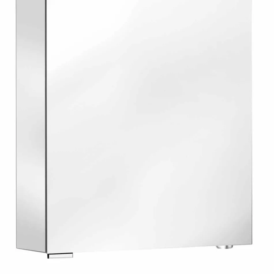 Miroir de rangement moderne avec étagères en cristal et lumière LED - Bramo Viadurini