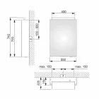 Miroir de rangement moderne avec étagères en cristal et lumière LED - Bramo Viadurini