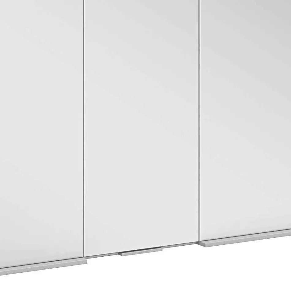 Récipient de miroir encastré moderne avec lumière LED et clavier tactile - Demon Viadurini