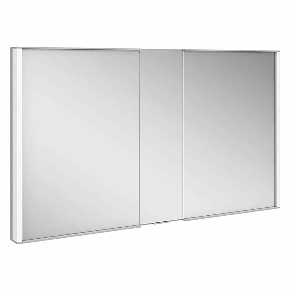 Récipient de miroir encastré moderne avec lumière LED et clavier tactile - Demon Viadurini