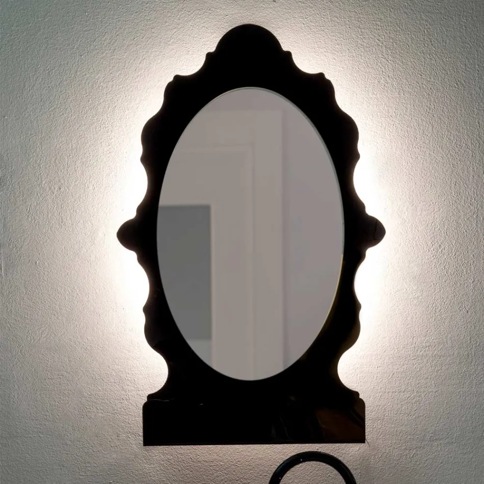 Armoire à miroir rétroéclairée en plexiglas fabriquée en Italie - Leira Viadurini