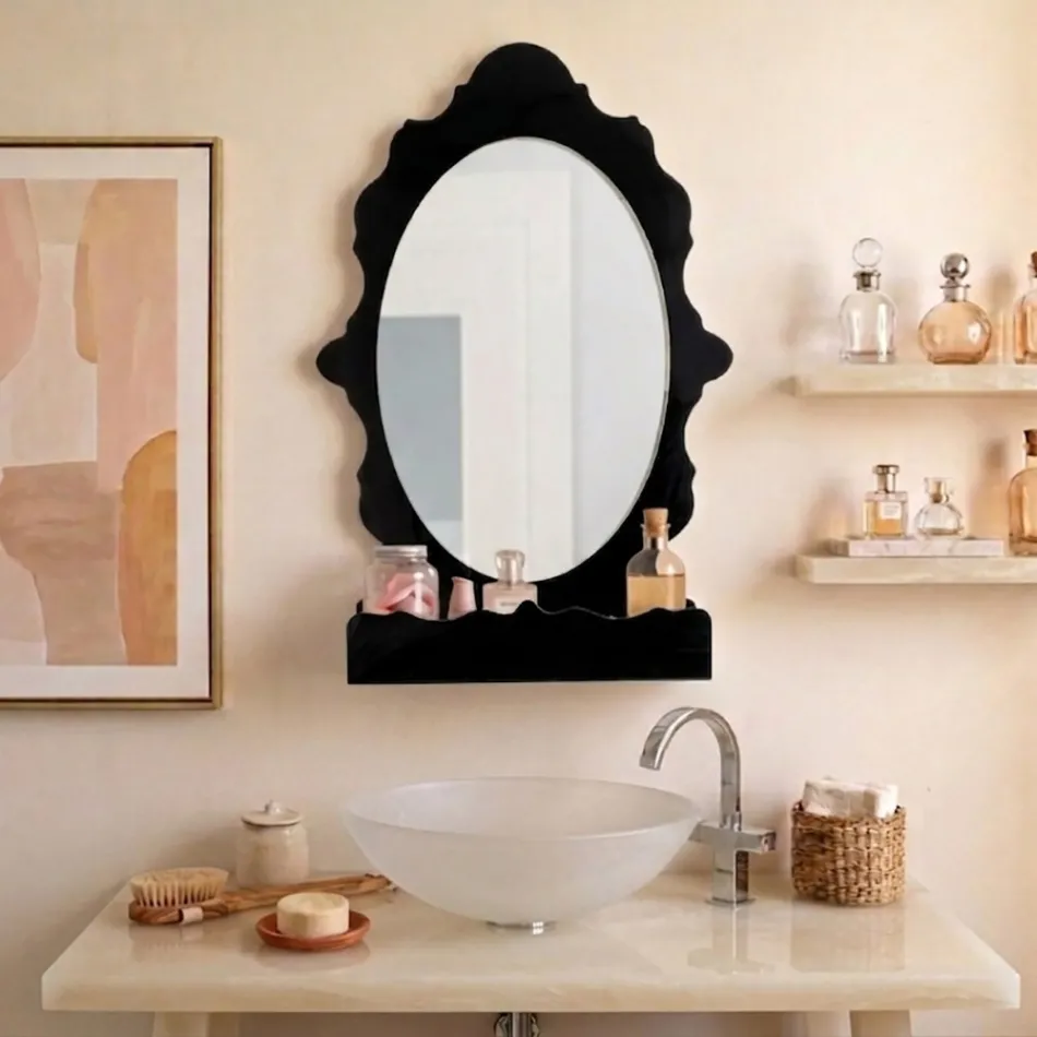 Armoire à miroir rétroéclairée en plexiglas fabriquée en Italie - Leira Viadurini