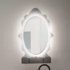 Armoire à miroir rétroéclairée en plexiglas fabriquée en Italie - Leira Viadurini
