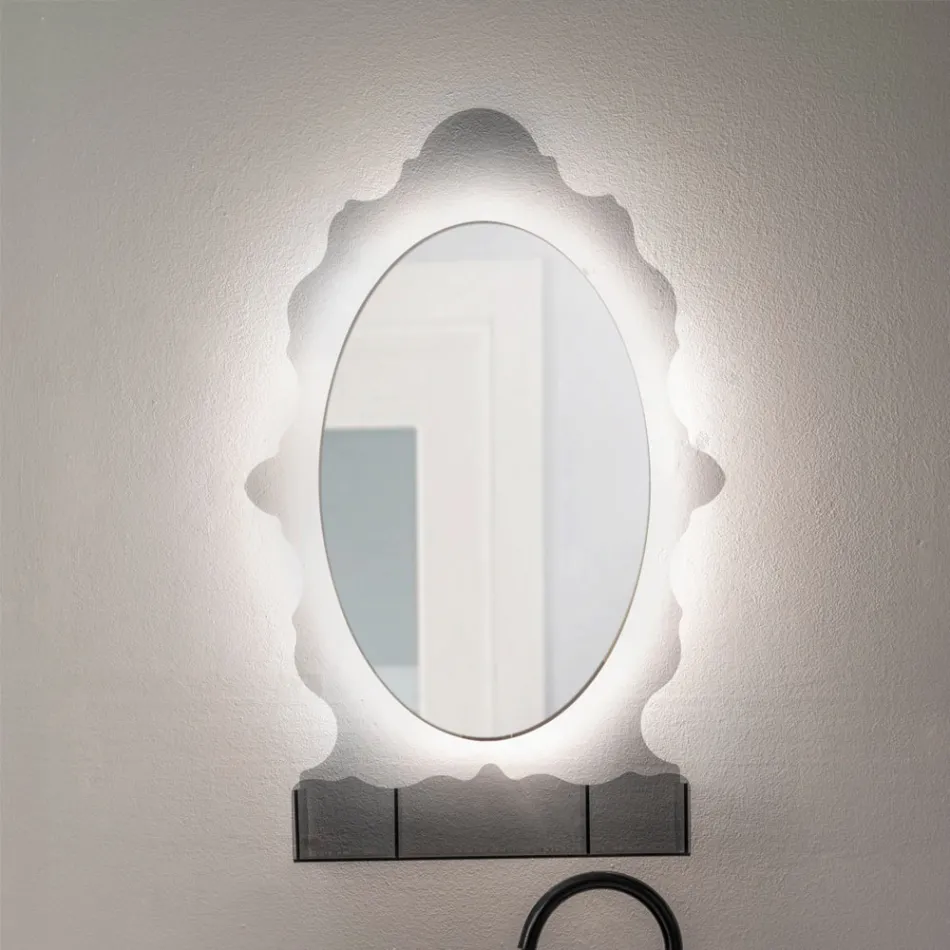 Armoire à miroir rétroéclairée en plexiglas fabriquée en Italie - Leira Viadurini