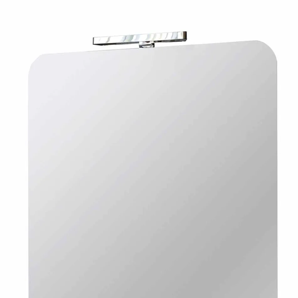 Miroir de salle de bain mural avec lampe LED au design moderne Made in Italy - Guido Viadurini