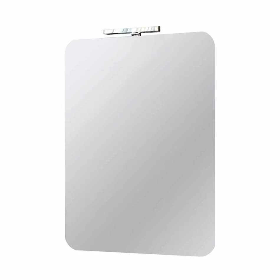 Miroir de salle de bain mural avec lampe LED au design moderne Made in Italy - Guido Viadurini