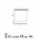 Miroir pour salle de bain avec éclairage LED design moderne Yvone Viadurini