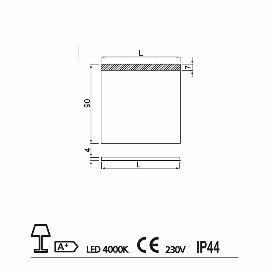 Miroir pour salle de bain avec éclairage LED design moderne Yvone Viadurini
