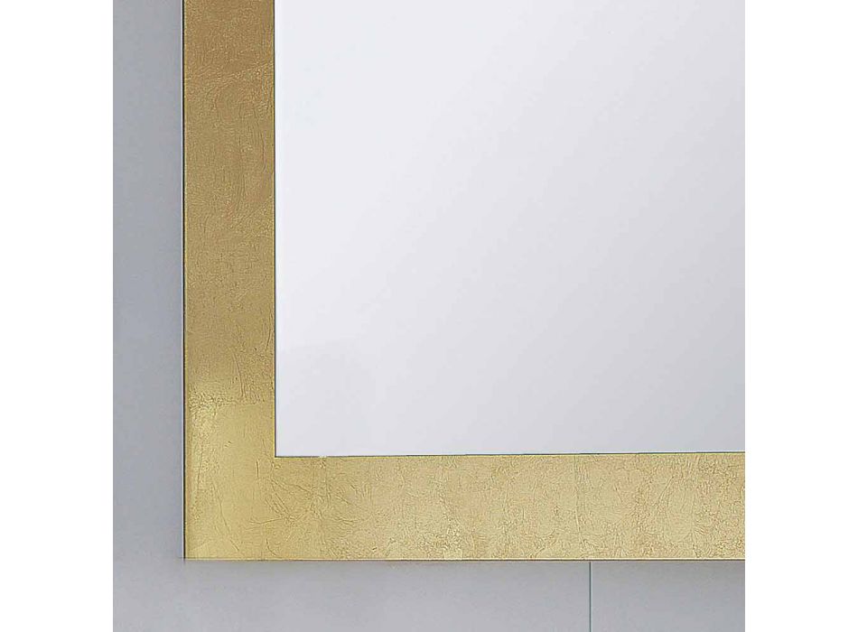 Miroir en verre décoré de verre feuille d&#39;or Pascal Viadurini