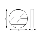 Miroir de salle de bain en métal avec 2 étagères en verre fabriqué en Italie - Einstein Viadurini
