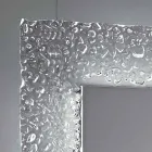 Miroir moderne de salle de bains avec la décoration de cadre en verre et les lumières de Tara de LED Viadurini
