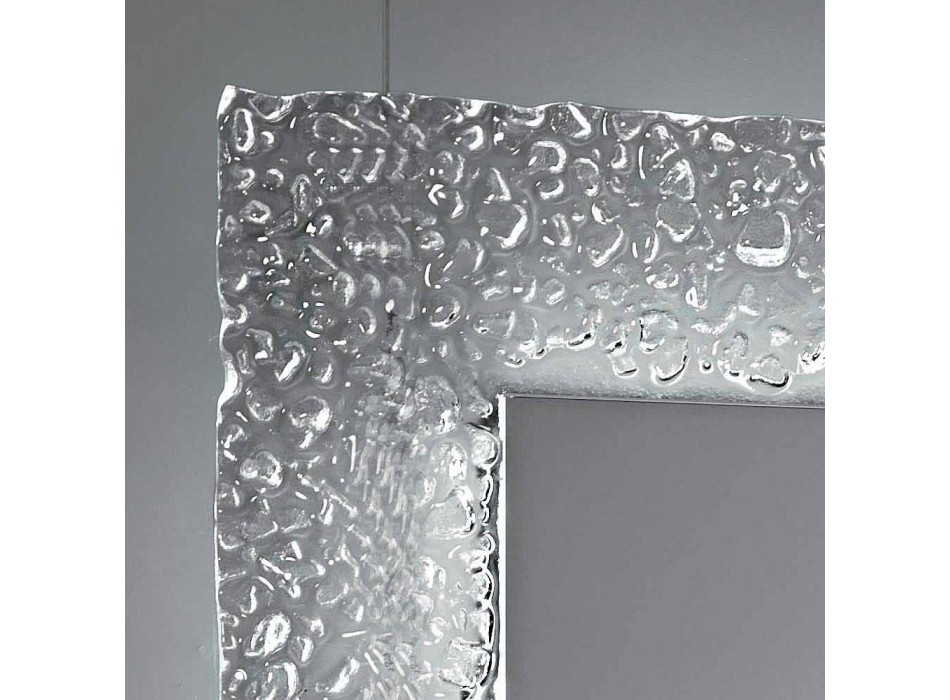Miroir moderne de salle de bains avec la décoration de cadre en verre et les lumières de Tara de LED Viadurini