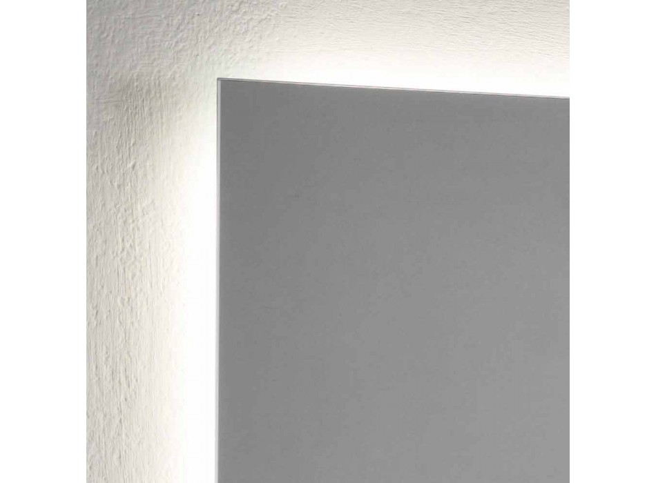 Miroir mural avec rétroéclairage LED sur 4 côtés Made in Italy - Romio Viadurini