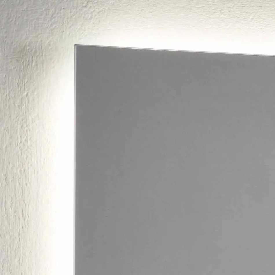 Miroir mural avec rétroéclairage LED sur 4 côtés Made in Italy - Romio Viadurini