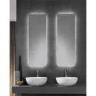 Miroir mural avec rétroéclairage LED sur 4 côtés Made in Italy - Romio Viadurini