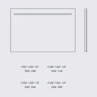 Miroir mural moderne avec éclairage LED et cadre en acier fabriqué en Italie - Yutta Viadurini