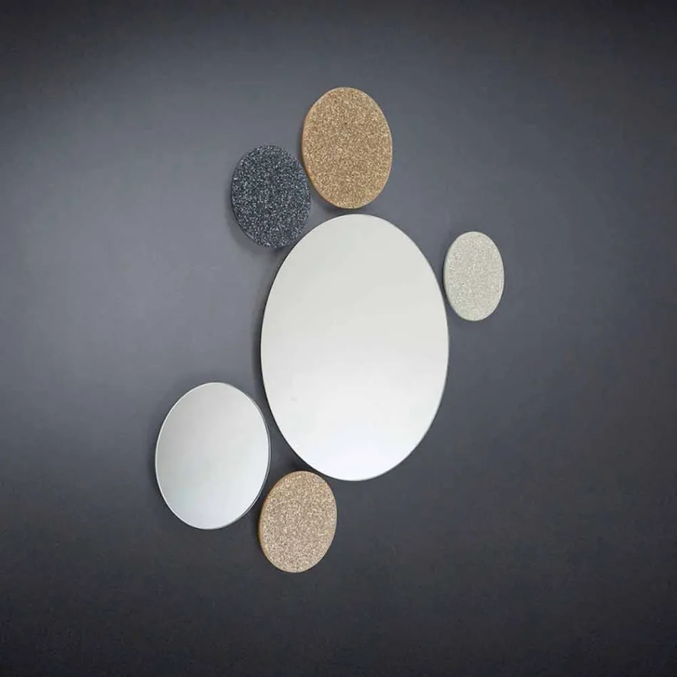 mur design Miroir rond Modeno fait en Italie ADDO Viadurini