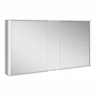 Miroir mural moderne avec 3 portes en aluminium peint argenté - Démon Viadurini