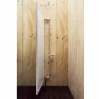 Miroir mural avec porte ouvrante et patères Made in Italy - Boro Viadurini