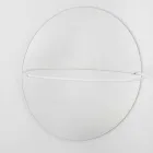 Miroir mural avec porte-manteau en acier moderne Made in Italy - Chioccia Viadurini