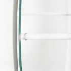 Miroir mural avec porte-manteau en acier moderne Made in Italy - Chioccia Viadurini