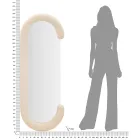 Miroir mural en forme de C avec cadre en MDF recouvert de velours - Micheal Viadurini