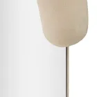 Miroir mural en forme de C avec cadre en MDF recouvert de velours - Micheal Viadurini