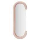 Miroir mural en forme de C avec cadre en MDF recouvert de velours - Micheal Viadurini