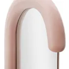 Miroir mural en forme de C avec cadre en MDF recouvert de velours - Micheal Viadurini