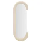 Miroir mural en forme de C avec cadre en MDF recouvert de velours - Micheal Viadurini