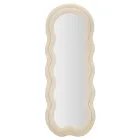 Miroir mural avec cadre en MDF recouvert de velours - Blanc Viadurini