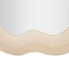 Miroir mural avec cadre en MDF recouvert de velours - Blanc Viadurini