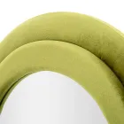 Miroir mural avec cadre en MDF recouvert de velours - Blanc Viadurini