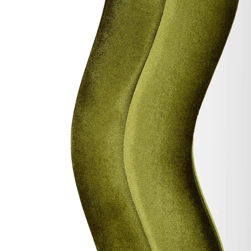 Miroir mural avec cadre en MDF recouvert de velours - Blanc Viadurini