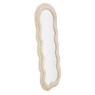 Miroir mural avec cadre en MDF recouvert de velours - Blanc Viadurini