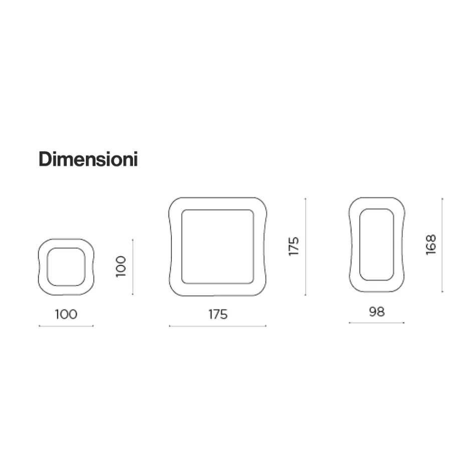 Miroir mural avec cadre en verre fusionné, fabriqué en Italie - Adoré Viadurini