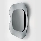 Miroir mural avec cadre en verre fusionné, fabriqué en Italie - Adoré Viadurini