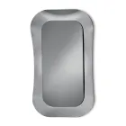 Miroir mural avec cadre en verre fusionné, fabriqué en Italie - Adoré Viadurini