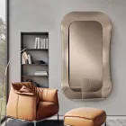 Miroir mural avec cadre en verre fusionné, fabriqué en Italie - Adoré Viadurini