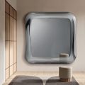 Miroir mural avec cadre en verre fusionné, fabriqué en Italie - Adoré