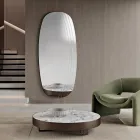 Miroir mural Arabella avec gravures, fabriqué en Italie Viadurini