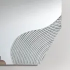 Miroir mural Lirion avec insert à rayures bicolores, fabriqué en Italie Viadurini