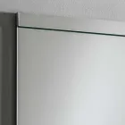 Miroir mural avec éclairage intégré en acier inoxydable Made in Italy - Tuccio Viadurini