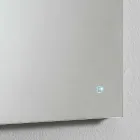 Miroir mural avec éclairage intégré en acier inoxydable Made in Italy - Tuccio Viadurini