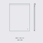 Miroir mural avec éclairage intégré en acier inoxydable Made in Italy - Tuccio Viadurini