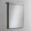 Miroir mural avec éclairage LED intégré en acier inoxydable Made in Italy - Tuccio