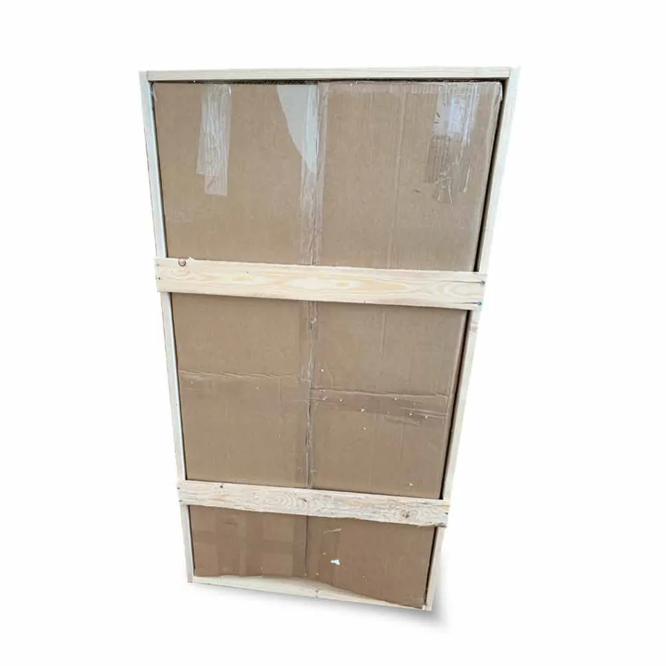 Miroir mural avec éclairage LED intégré en acier inoxydable Made in Italy - Tuccio Viadurini